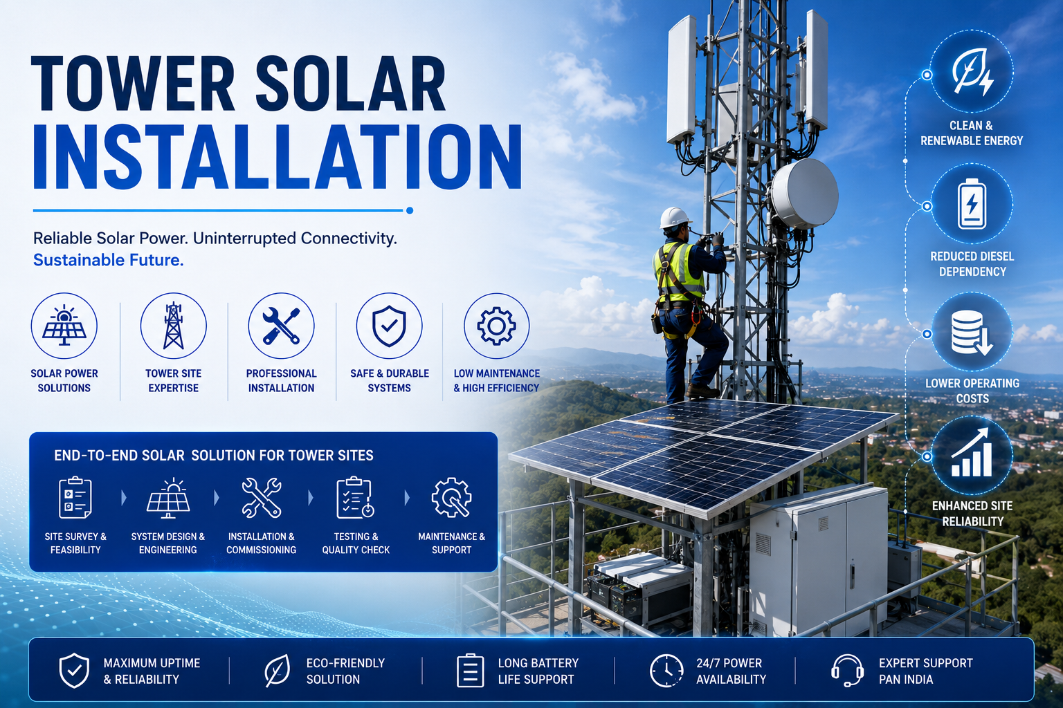 Tower soller installation