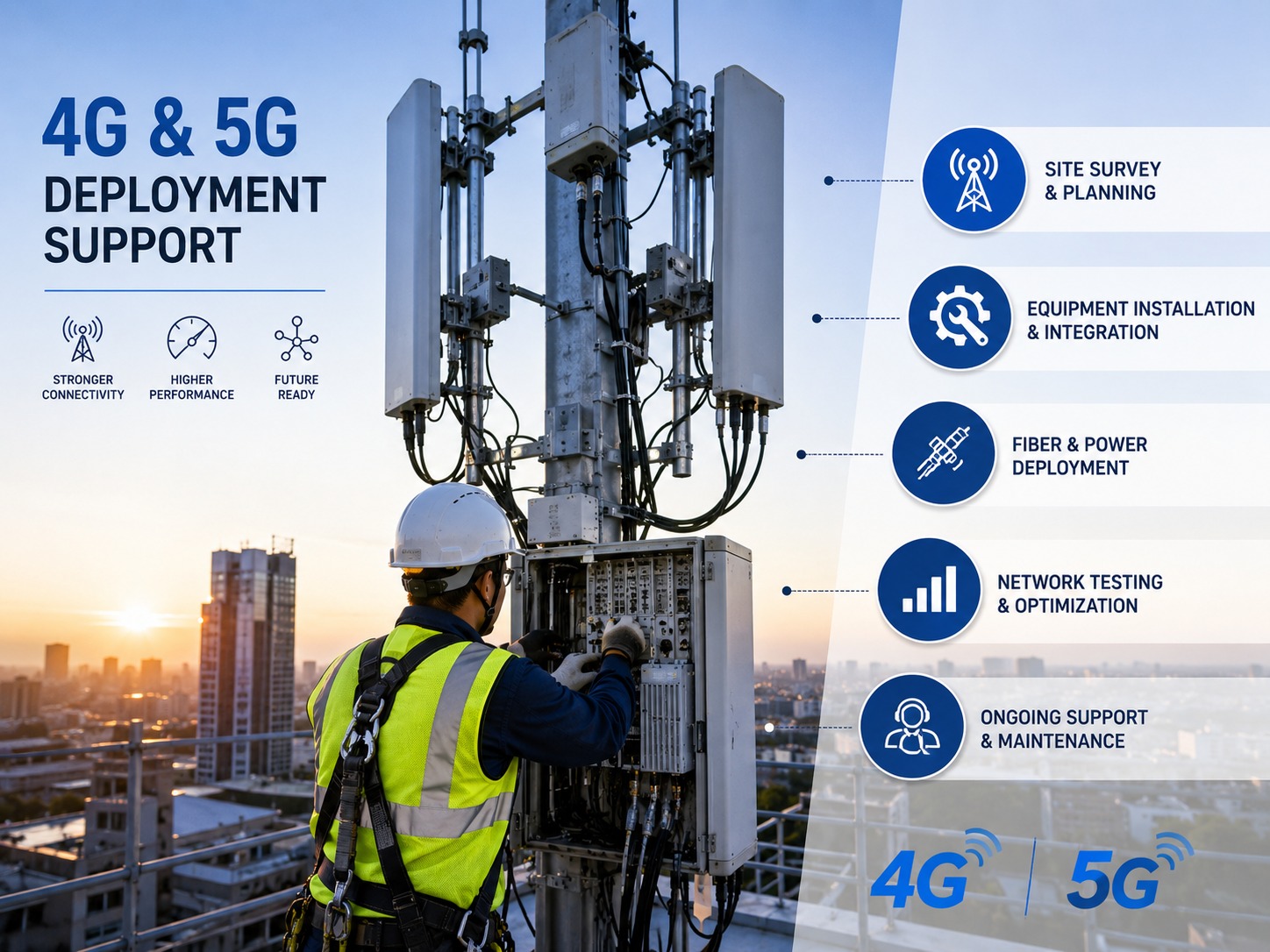 4G and 5G deployment support
