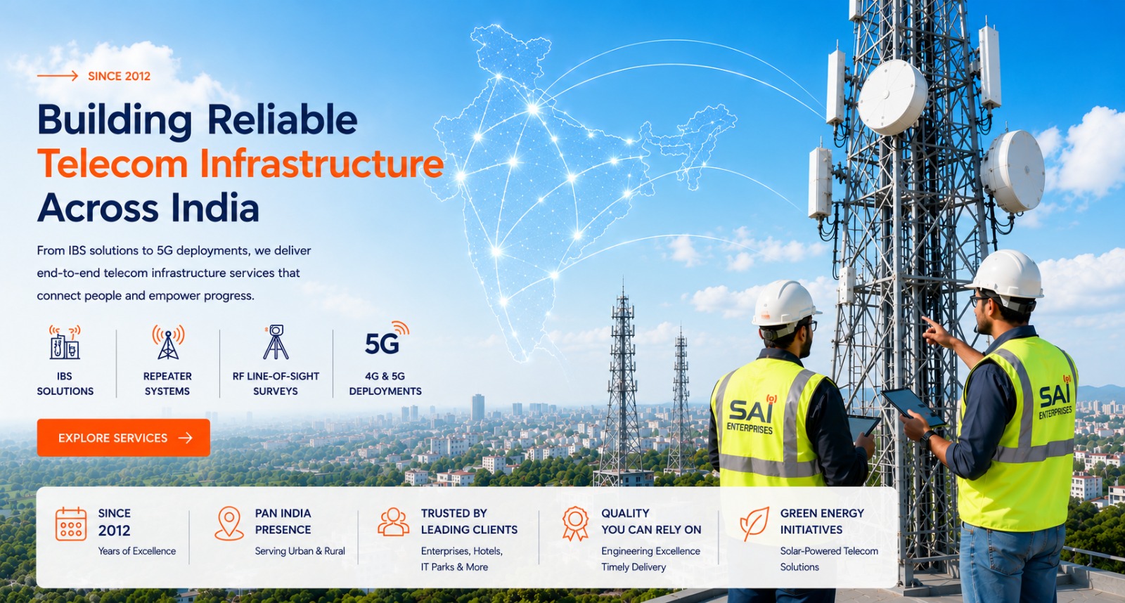 Telecom infrastructure services by Sai Enterprises